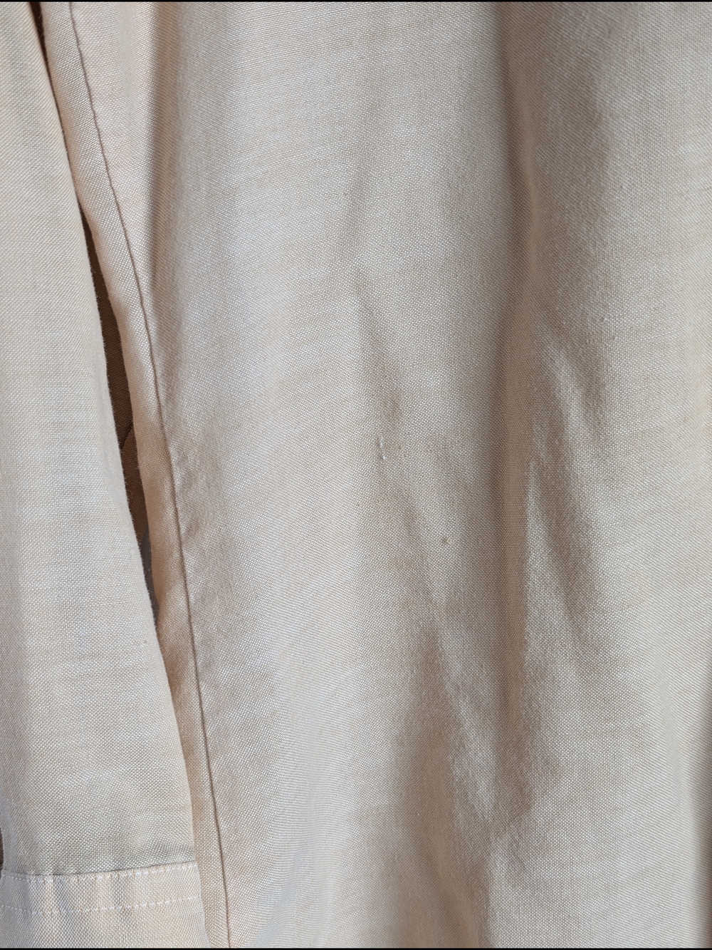 VTG 70s JCPenney MW Shirt Mens Medium Tan Butterfly Collar Contrast Disco Boho - Picture 5 of 15